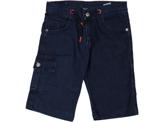 ERKEK 8/12 YAŞ KOYU MAVİ BELİ İPLİ KARGO CEPLİ KAPRİ