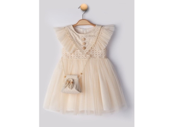 KIZ 2/6 YAŞ TÜLLÜ ÇANTALI ELBİSE