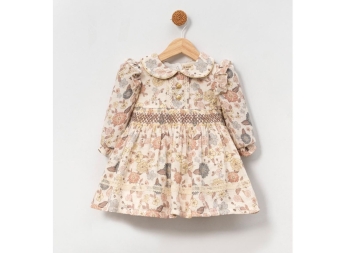 KIZ 6/18 AY GOLD SERİSİ GİPELİ KIZ ELBİSE 