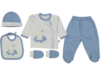 ERKEK 1/3 AY BULUTLU TAVŞAN 5Lİ ZIBIN SET