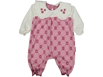 KIZ 3/12 AY YAKALI ÇİÇEKLİ FAS ÖZGÜN TULUM 