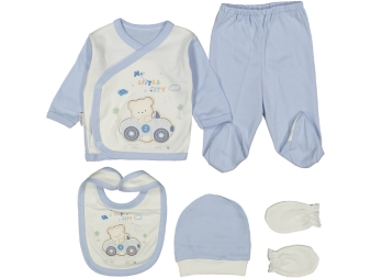 ERKEK 1/3 AY ESKİ ARABALI AYI 5'Lİ ZIBIN SET 