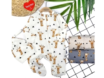 ERKEK 3/12 AY ZÜRAFA BASKILI TULUM