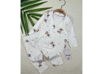 UNİSEX 3/12 AY CEYLAN BASKILI PİJAMA TAKIM