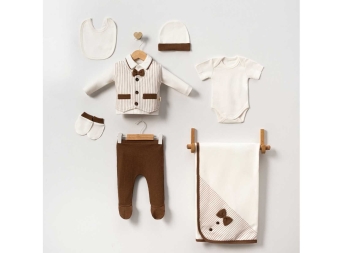 ERKEK 1/1 AY CEPLİ ÇİZGİLİ 7Lİ ZIBIN SET