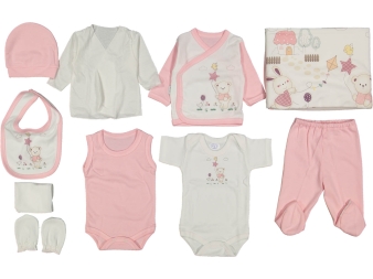 KIZ 1/3 AY UÇURTMALI HAYVAN NAKIŞLI 10 LU ZIBIN SET