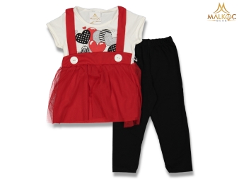 KIZ 1/3 YAŞ KALP BALONLU TAYTLI TAKIM