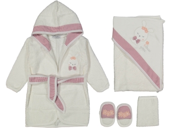 KIZ 1/12 AY TRİKO BORNOZ SET