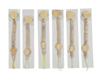 UNISEX NATUREL AHŞAP EMZİK ASKISI