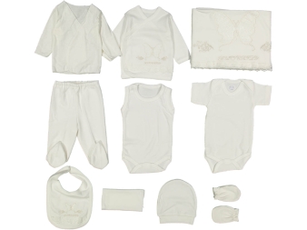 KIZ 1/3 AY KELEBEK NAKIŞLI 10'LU ZIBIN SETİ