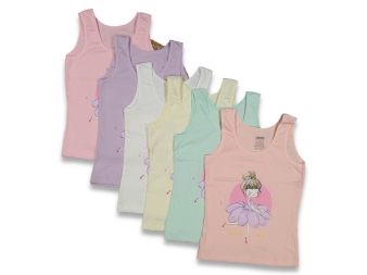 KIZ 8/9 YAŞ GENİŞ ASKILI BASKILI ATLET