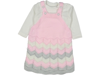 KIZ 12/24 AY ETEK UCU RENKLİ KATKAT ÜÇGEN KESİM BADİLİ JİLE ELBİSE