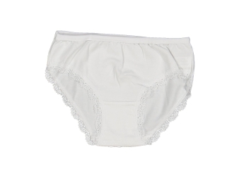 KIZ 8/9 YAŞ BEYAZ LİKRALI SLİP 