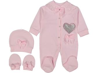 KIZ 3/9 AY TAŞ KALPLİ TULUM SETİ