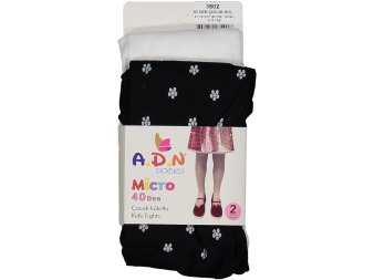 KIZ 11/13 YAŞ 40 DENYE İKİLİ KÜLOTLU ÇORAP