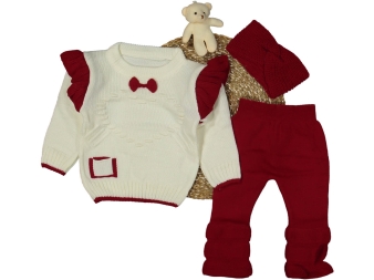 KIZ 3/6 AY KALPLİ FİYONKLU 3LÜ TAKIM 