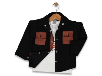 ERKEK 8/12 YAŞ SÜETLİ RENKLİ CEPLİ İKİLİ GÖMLEK 