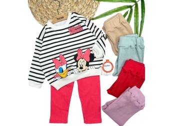 KIZ 9/24 AY MİNİ FARE ÖRDEK ÇİZGİLİ TAKIM