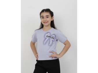 KIZ 6/9 YAŞ SMİLE YAZILI TİŞÖRT