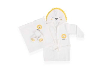 UNISEX 1/24 AY ASLANLI BORNOZ SETİ