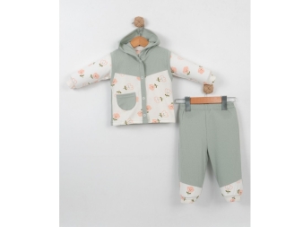 KIZ 18/18 AY LALELİ KAPŞONLU TAKIM