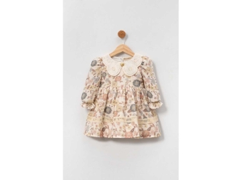 KIZ 6/18 AY GOLD SERİSİ DÜĞMELİ ELBİSE