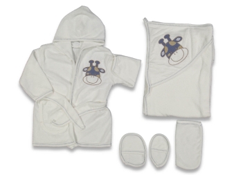 ERKEK 1/3 AY ZÜRAFALI BORNOZ SET