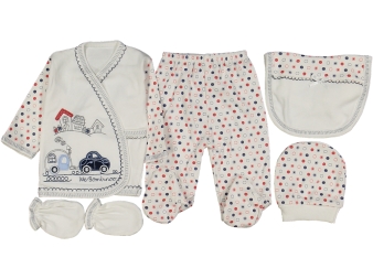 BEBE ARABALI PUANLI 5 Lİ ZIBIN SETİ