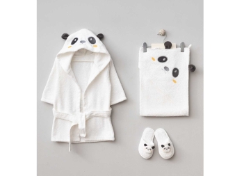 UNISEX 1/24 AY PANDA BORNOZ SETİ