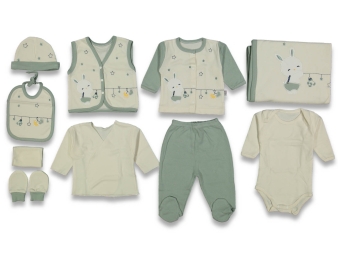 ERKEK 1/3 AY YILDIZLI TAVŞAN 10LU ZIBIN SET