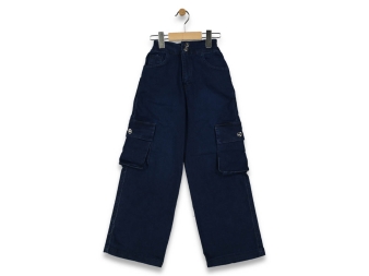 KIZ 11/15 YAŞ KOM CEPLİ KOT PANTOLON 