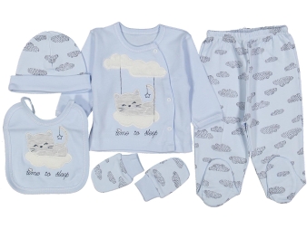 UNISEX BULUTLU  KEDİ 5Lİ SET