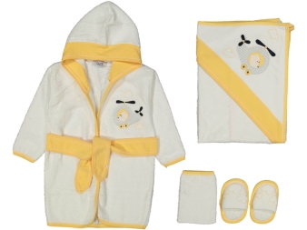 ERKEK 1/12 AY HELİKOPTER NAKIŞLI BORNOZ SETİ