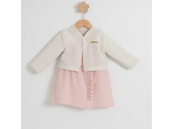 KIZ 6/18 AY PUANTİYELİ YELEKLİ ELBİSE