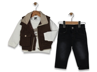 ERKEK 1/4 YAŞ YELEK 3 LÜ TAKIM