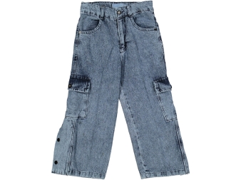 KIZ 6/10 YAŞ ÇITÇITLI MAVİ KOT PANTOLON 