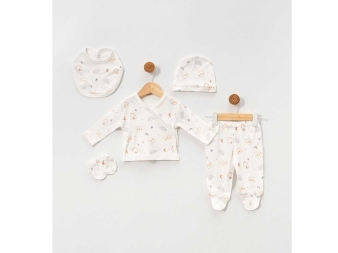 KIZ 3/3 AY DESENLİ 5Lİ ZIBIN SET