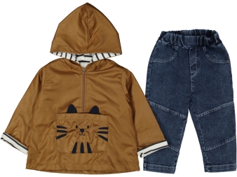 ERKEK 9 Ay,12 Ay,18 Ay,24 Yaş MEOW YAĞMURLUK 3LÜ TAKIM 