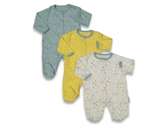 UNISEX 3/9 AY ÇITÇTLI PATİKLİ KAZ BASKILI TULUM