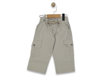 ERKEK 3/7 YAŞ KETEN ÇİFT KATGO CEPLİ KAPRİ 