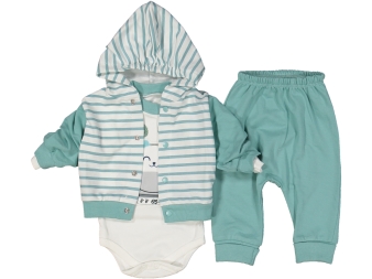 ERKEK 3/9 AY MY CAR 3'LÜ KAPŞONLU TAKIM 