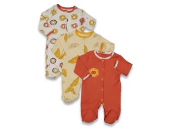 UNISEX 3/9 AY ÇITÇITLI PATİKLİ KURUVASAN BASKILI T