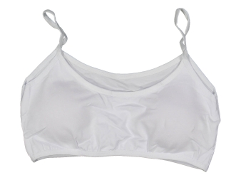 KIZ 10/11 YAŞ İP ASKI DÜZ RENK BEYAZ BÜSTİYER