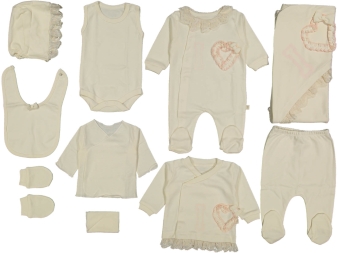 KIZ 3/3 AY NATUREL KALPLİ 10LU ZIBIN SET