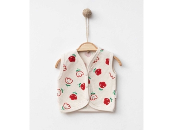 KIZ 3/12 AY BÜYÜK LALE DESEN YELEK