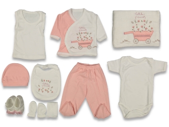 KIZ 1/3 AY ÇİÇEK ARABALI 10 LU ZIBIN SETİ