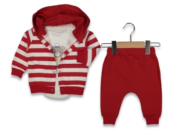 ERKEK 3/9 AY ÇİZGİLİ DESENLİ TAKIM