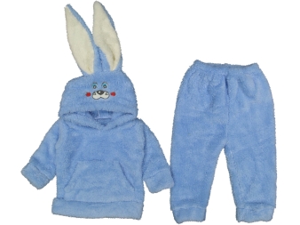UNISEX 1/3 YAŞ KULAKLI TAVŞAN NAKIŞLI WELSOFT TULUM