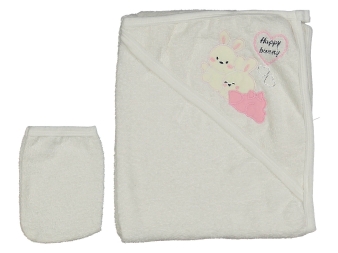 UNISEX 1/36 AY TAVŞAN NAKIŞLI DOKUMA HAVLU SİLGİ