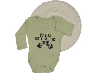 UNISEX 3/18 AY ONESIE BASKILI UZUN KOL BADİ